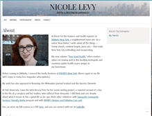 Tablet Screenshot of nicolelevywrites.com
